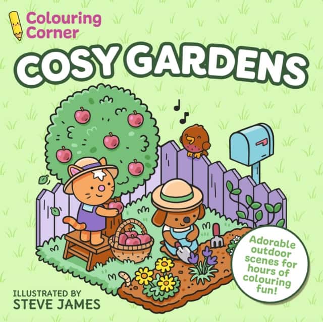 Colouring Corner: Cosy Gardens av Steve James