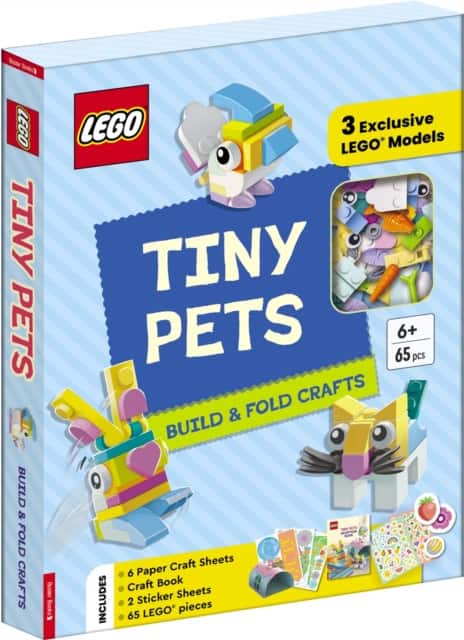 LEGO® Books. Tiny Pets: Build and Fold Crafts (with 3 exclusive models, 65 pieces, craft book, craft sheets and stickers) av Lego
