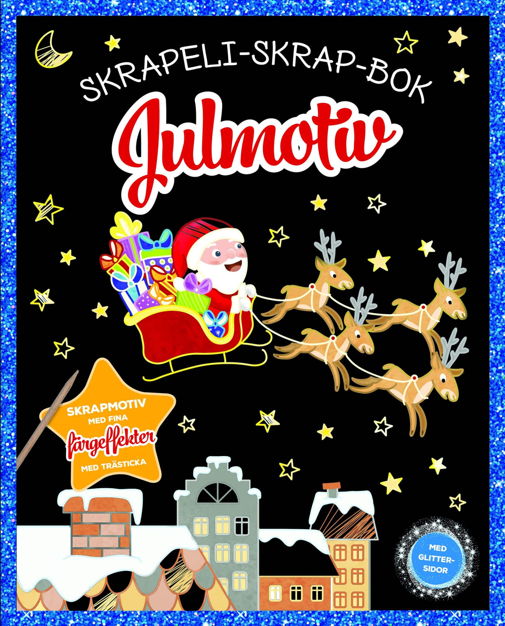 Julmotiv : Skrapmotiv med fina färgeffekter