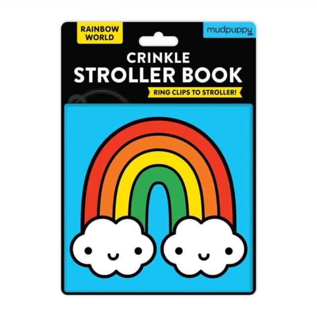 Rainbow World Crinkle Fabric Stroller Book av Mudpuppy