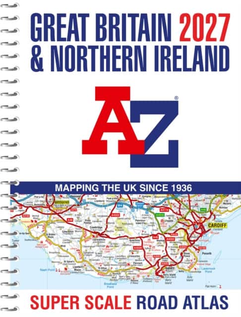 A -Z Great Britain Super Scale Road Atlas 2027 (A3 Spiral) av A-Z Maps
