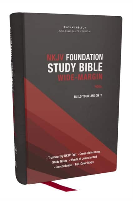 NKJV Foundation Study Bible, Wide-Margin, Black Hardcover, Red Letter av Thomas Nelson