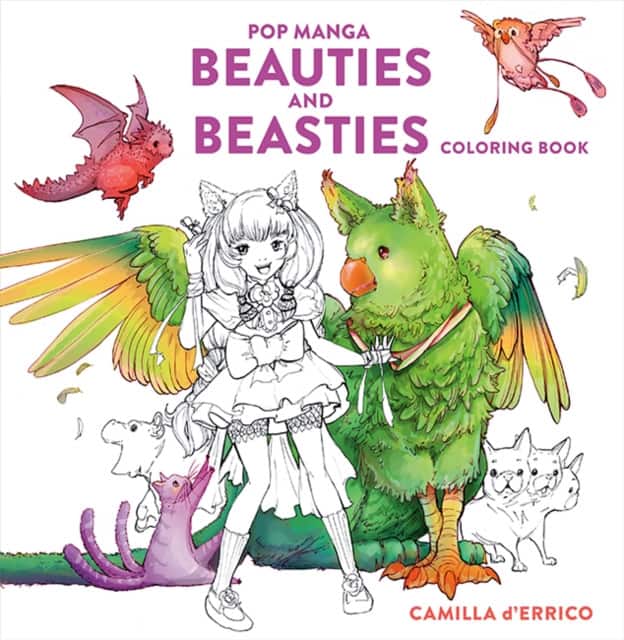 Pop Manga Beauties and Beasties Coloring Book av Camilla Derrico