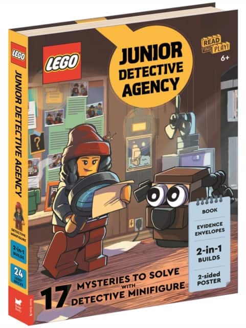 LEGO® Books: Junior Detective Agency (with detective minifigure, dog mini-build, 2-sided poster, play scene, evidence envelopes and LEGO elements) av Lego