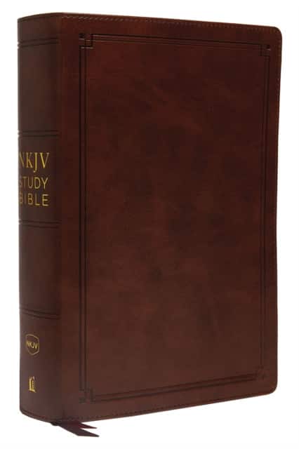 NKJV Study Bible, Leathersoft, Brown, Comfort Print av Thomas Nelson