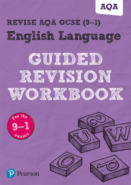 Pearson REVISE AQA GCSE English Language Guided Revision Workbook - for 2026, 2027 exams