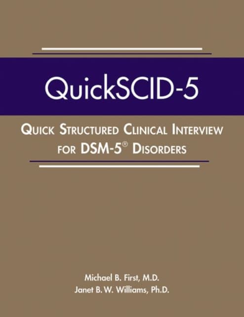 Quick Structured Clinical Interview for DSM–5 Disorders (QuickSCID–5)