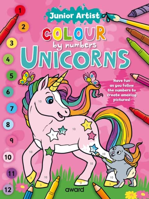 Junior Artist Colour By Numbers: Unicorns av Angela Hewitt