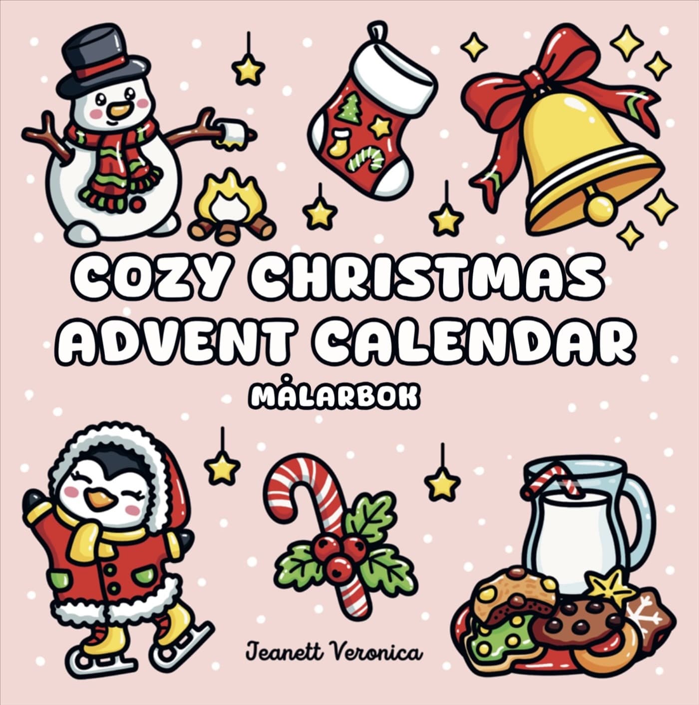 Cozy Christmas Advent Calendar – miniformat : Målarbok