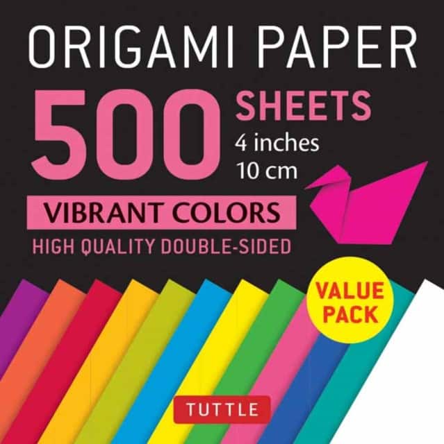 Origami Paper 500 sheets Vibrant Colors 4 (10 cm) av Tuttle Publishing