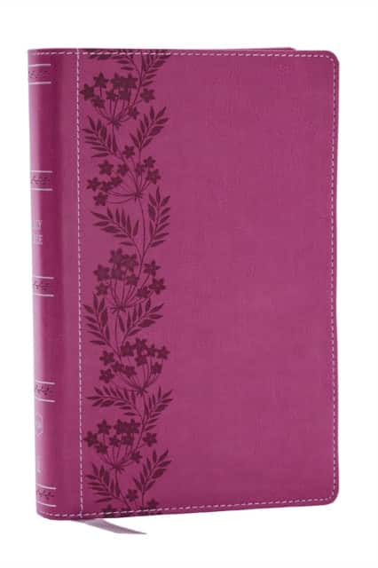 NKJV Personal Size Large Print Bible with 43,000 Cross References, Pink Leathersoft, Red Letter, Comfort Print av Thomas Nelson
