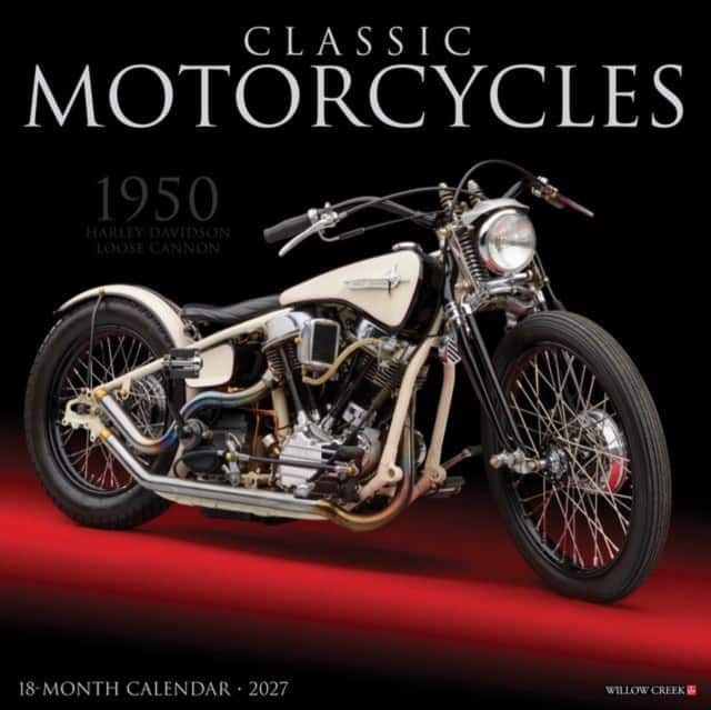 Classic Motorcycles 2027 Wall av Willow Creek Press