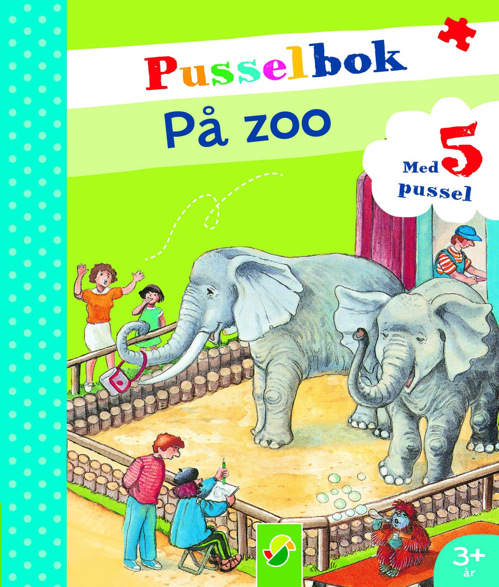 Pusselbok på Zoo : 5 pussel med 6 bitar, totalt 30 bitar av Weronica Andersson