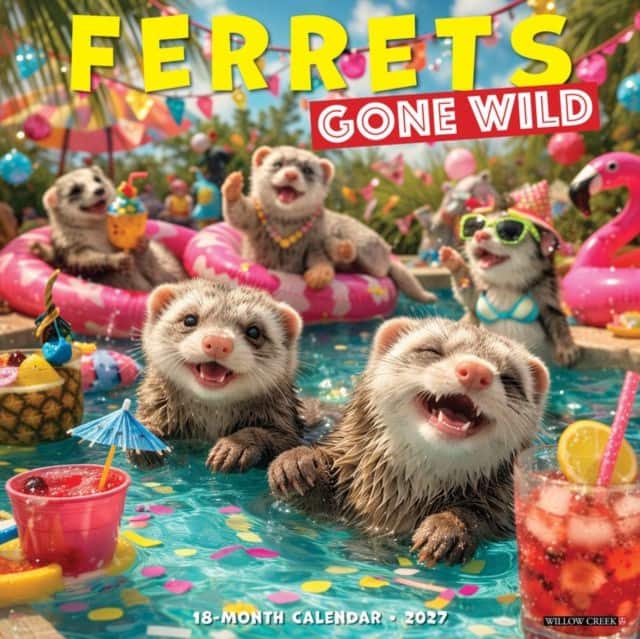 Ferrets Gone Wild 2027 Wall av Willow Creek Press