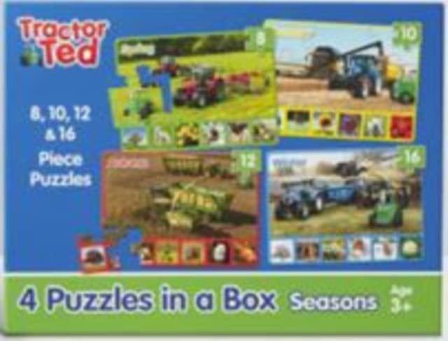 4 puzzles in a box - Tractor Ted