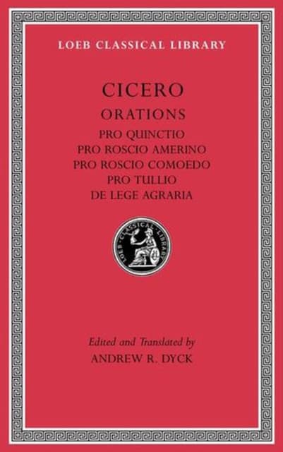 Pro Quinctio. Pro Roscio Amerino. Pro Roscio Comoedo. Pro Tullio. De Lege Agraria