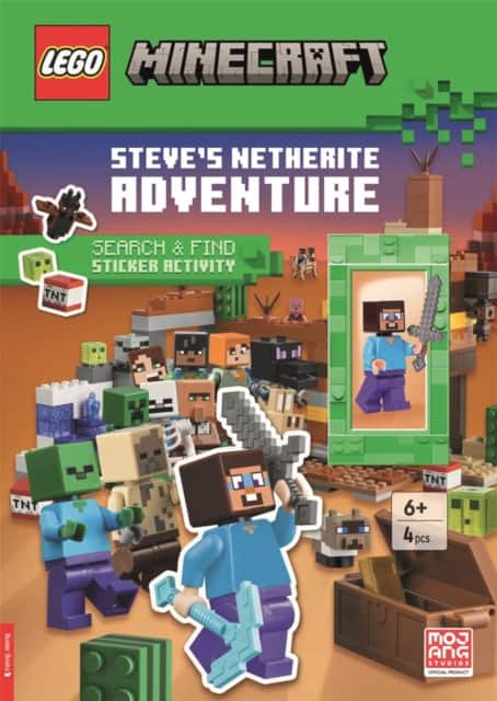 LEGO® Minecraft™: Steve’s Netherite Adventure Search & Find Sticker Activity (with Steve minifigure and sword) av Lego