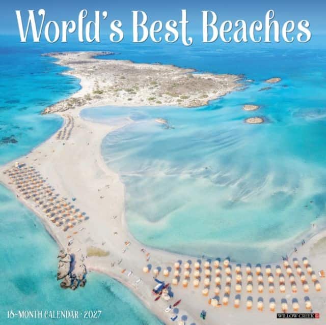World's Best Beaches 2027 Wall av Willow Creek Press