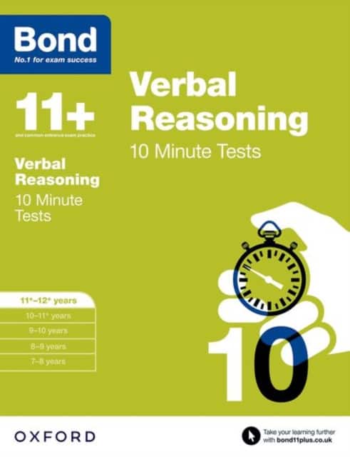 Bond 11+ Verbal Reasoning 10 Minute Tests for Age 11-12+ | For the 11+, 13+, and other school entrance ex av Frances Down