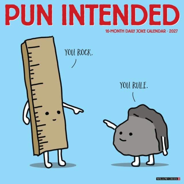 Pun Intended 2027 Wall av Willow Creek Press