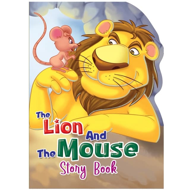 My Shaped Story Book: The Lion And The Mouse - Shaped Story Board Book For Kids