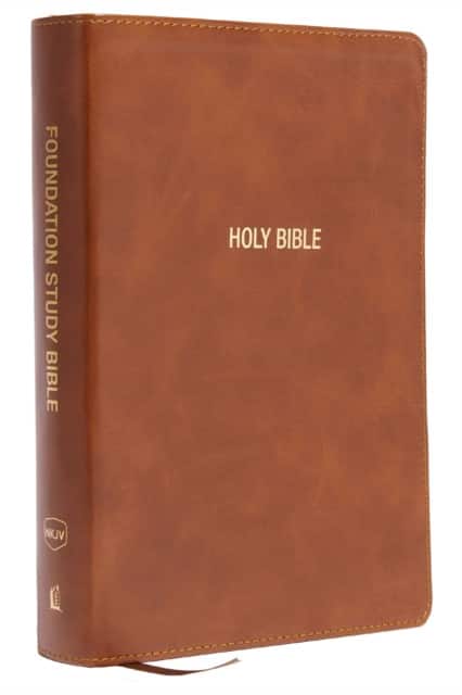 NKJV Foundation Study Bible, Wide-Margin, Brown Leathersoft, Red Letter av Thomas Nelson