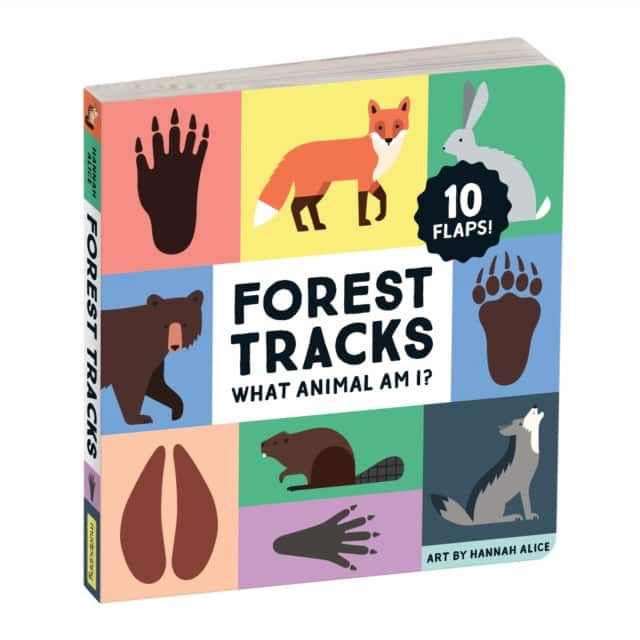 Forest Tracks: What Animal Am I? Lift-the-Flap Board Book av Mudpuppy