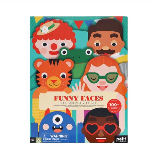 Sticker Activity Set: Funny Faces av Petit Collage