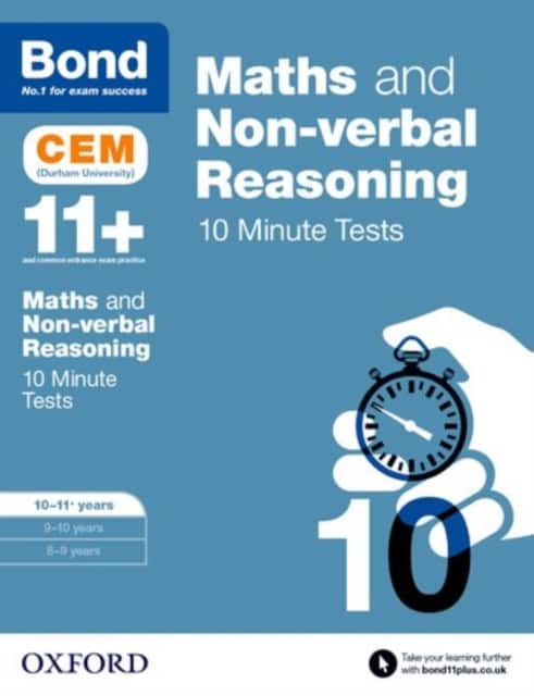 Maths & Non-verbal reasoning: Bond 11+ CEM 10 Minute Tests: Ready for the 2026 Cambridge Select Insight exam av Michellejoy Hughes