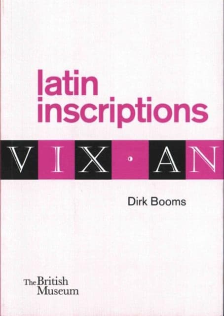 Latin inscriptions