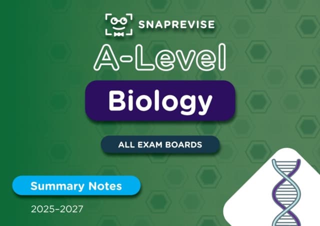 SnapRevise A-Level Biology Summary Notes