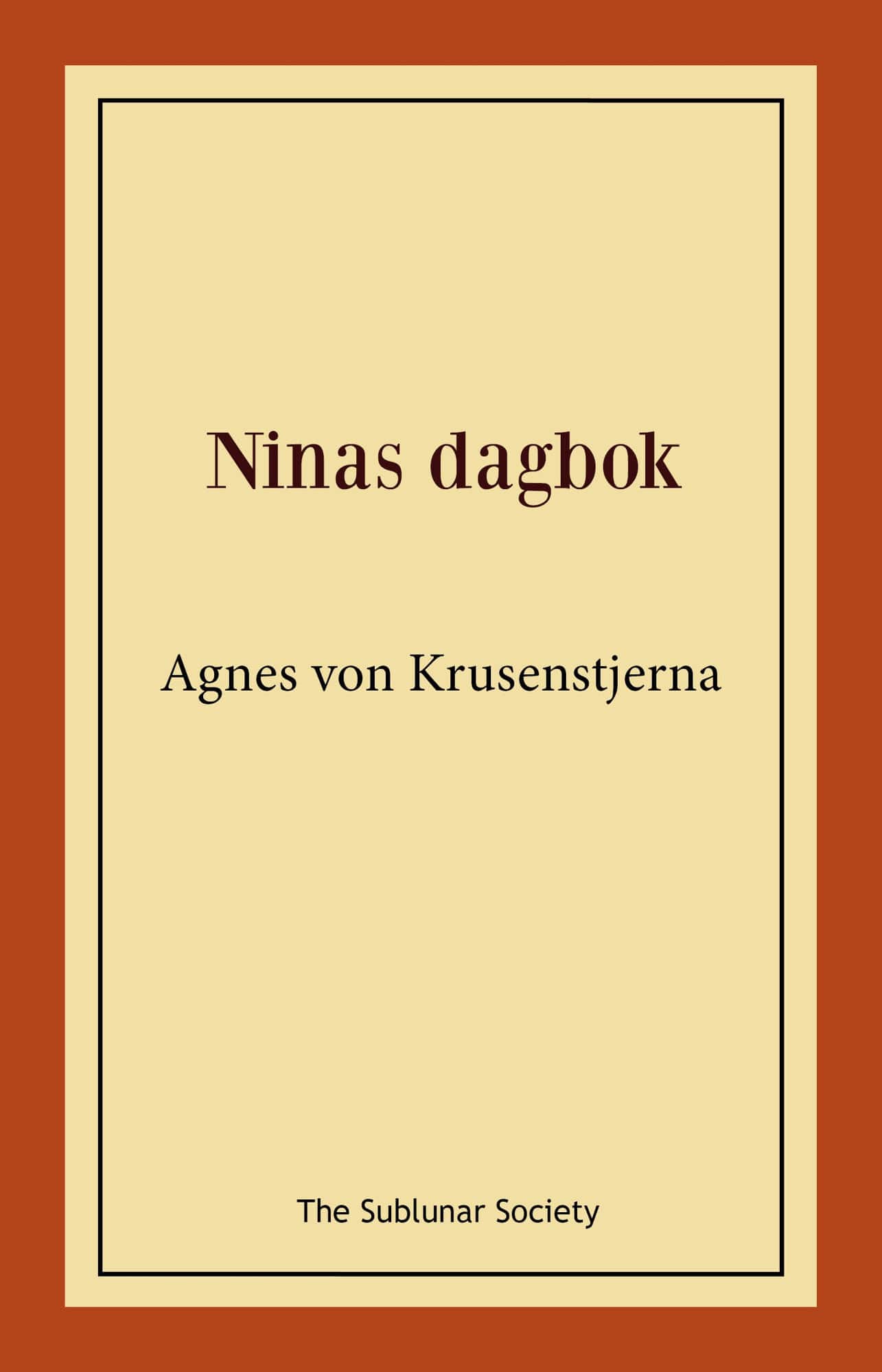 Ninas dagbok av Agnes von Krusenstjerna