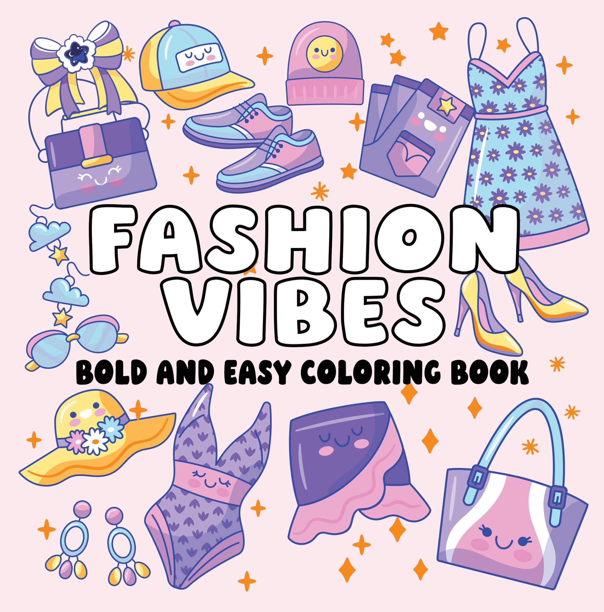 Fashion Vibes Bold and Easy Coloring Book