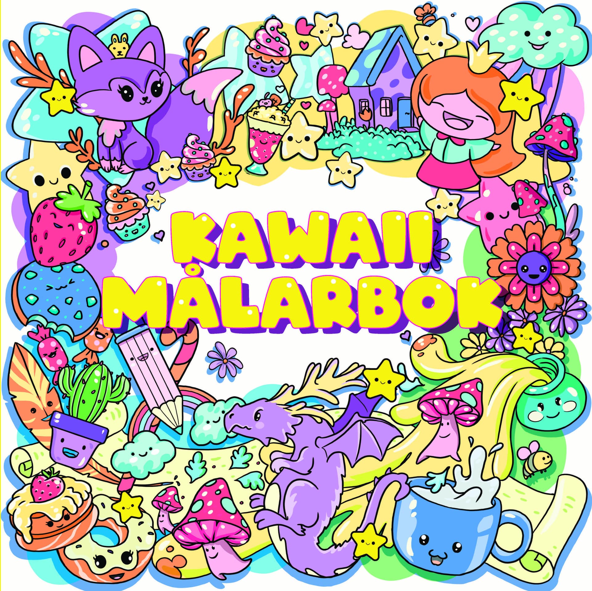 Kawaii målarbok