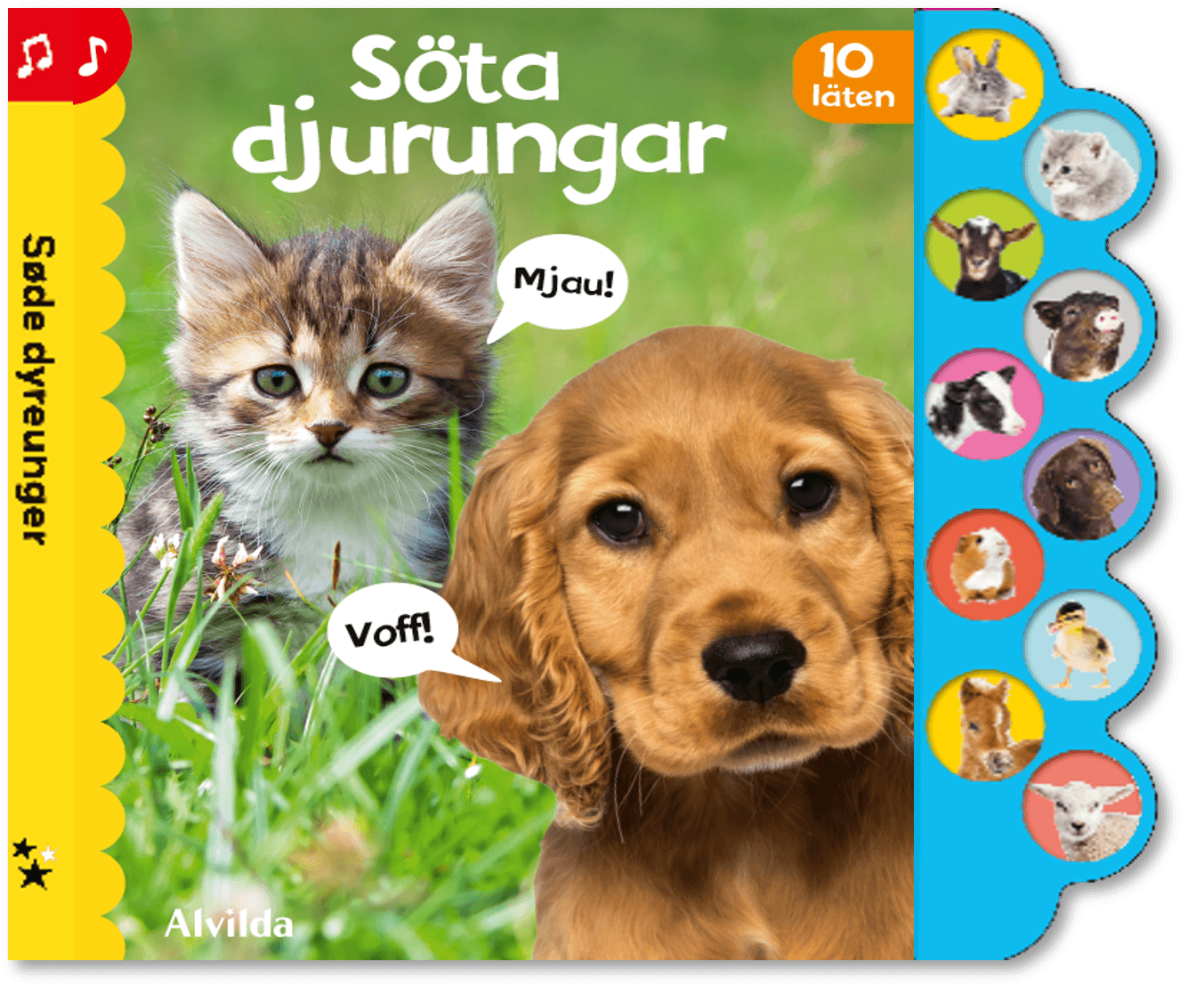 Söta djurungar. Ljudbok med 10 ljud