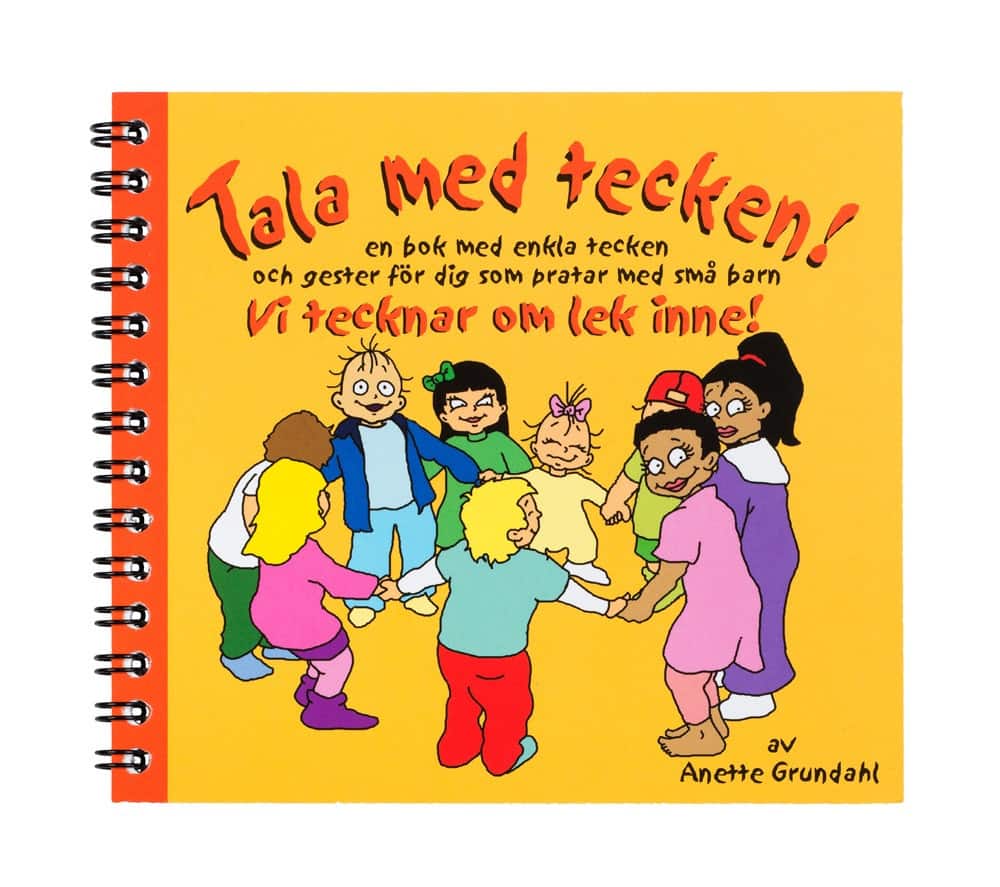 Vi tecknar om lek inne! : en bok med enkla tecken och gester för dig som pratar med små barn av Anette Grundahl