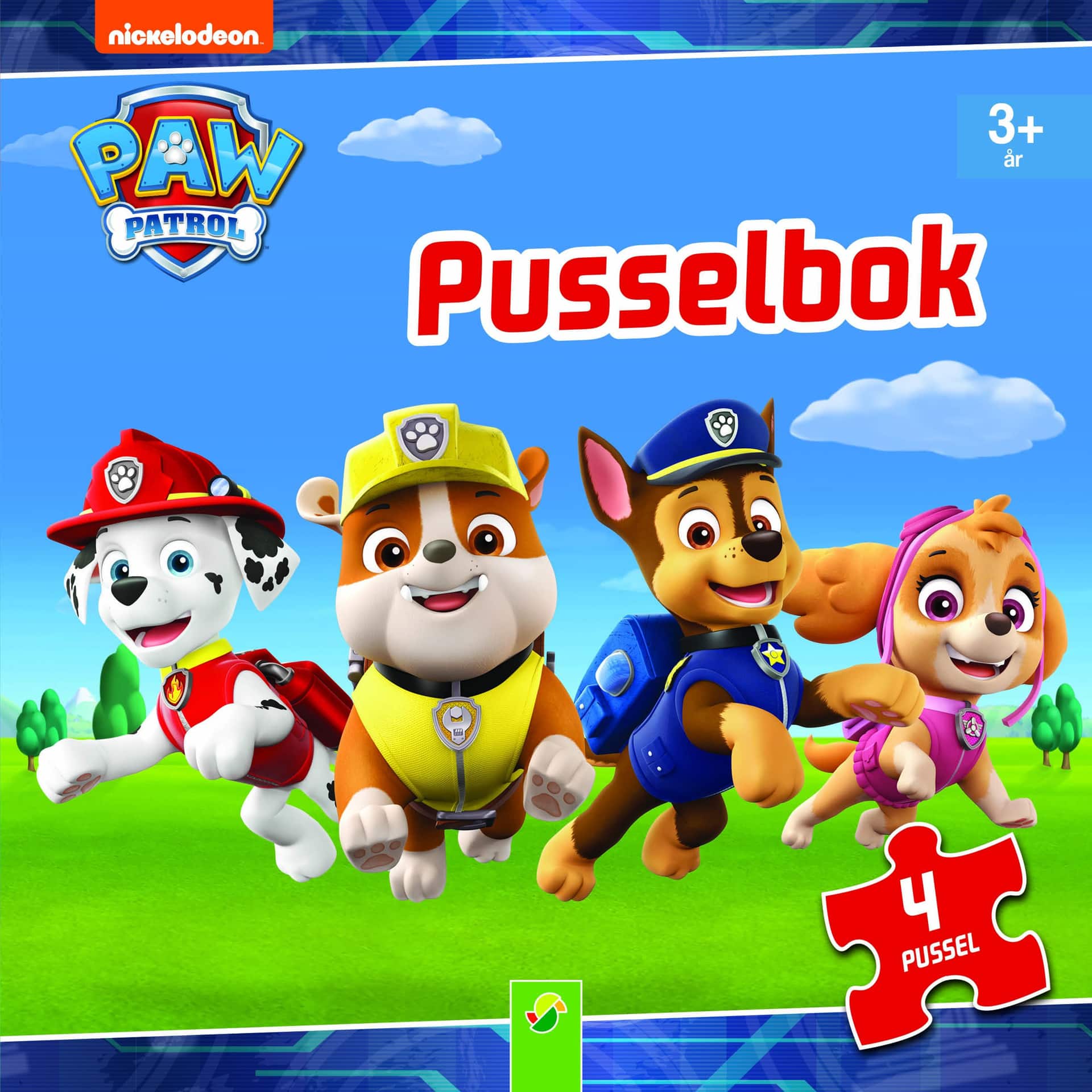Pusselbok Paw patrol - 4 pussel