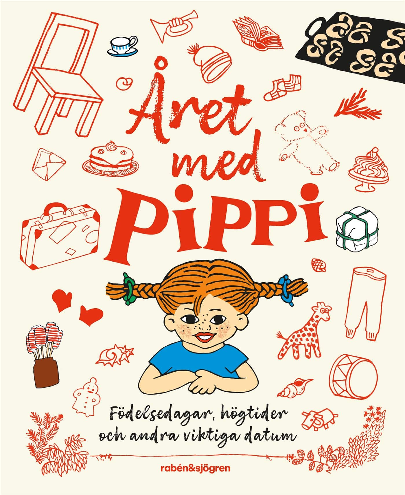 Året med Pippi : födelsedagsbok av Astrid Lindgren