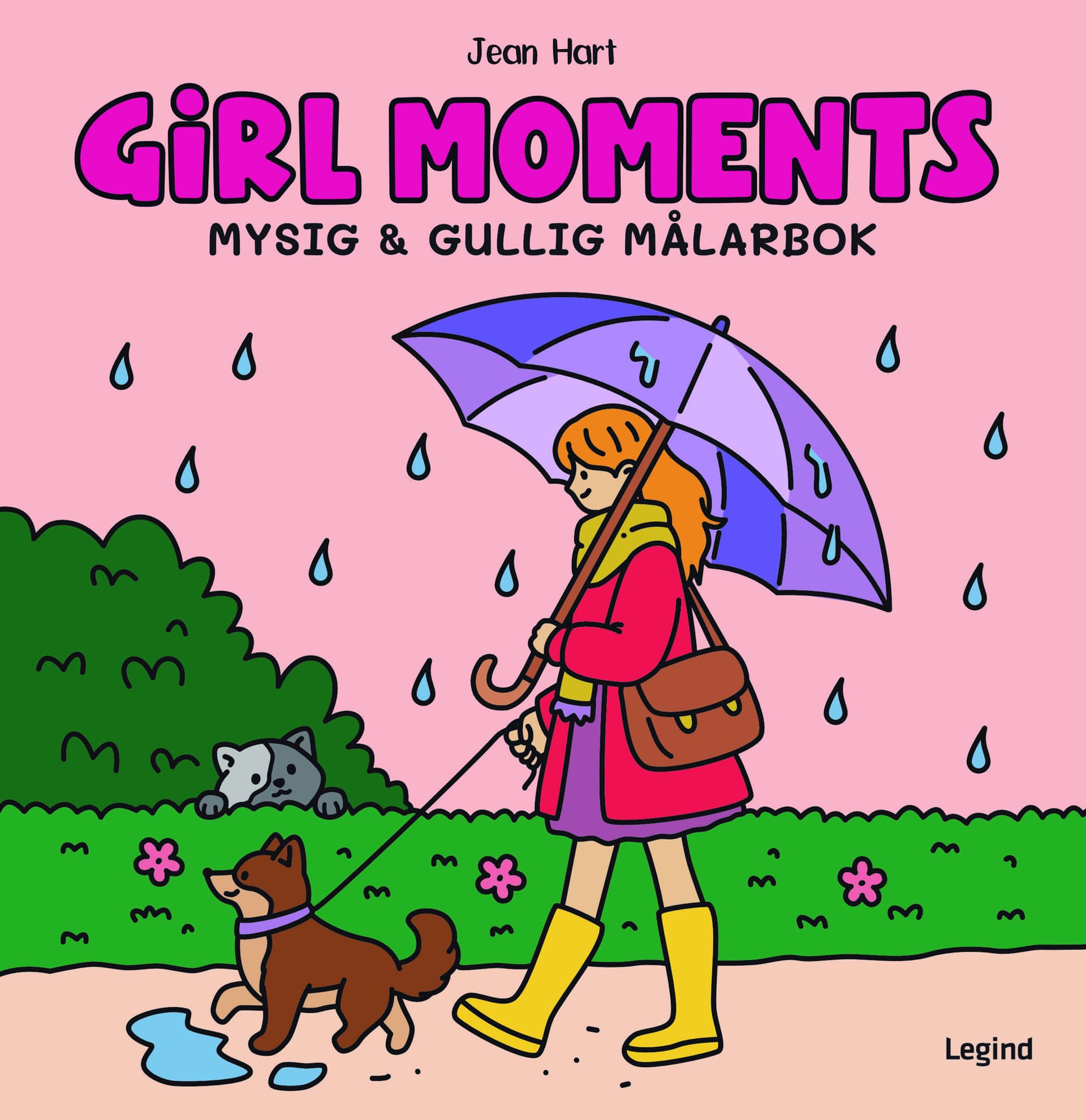 Girl Moments. Mysig och gullig Cozy Coloring målarbok från Jean Hart