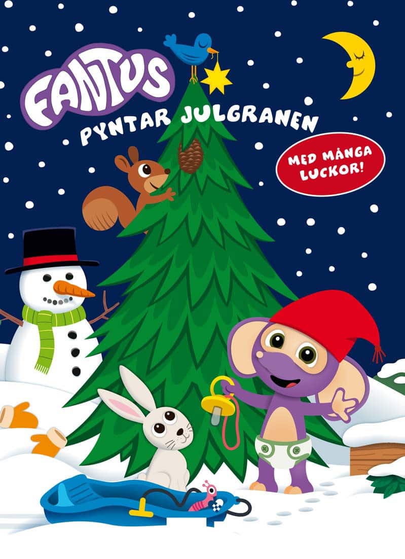 Fantus pyntar julgranen av Knut Næsheim