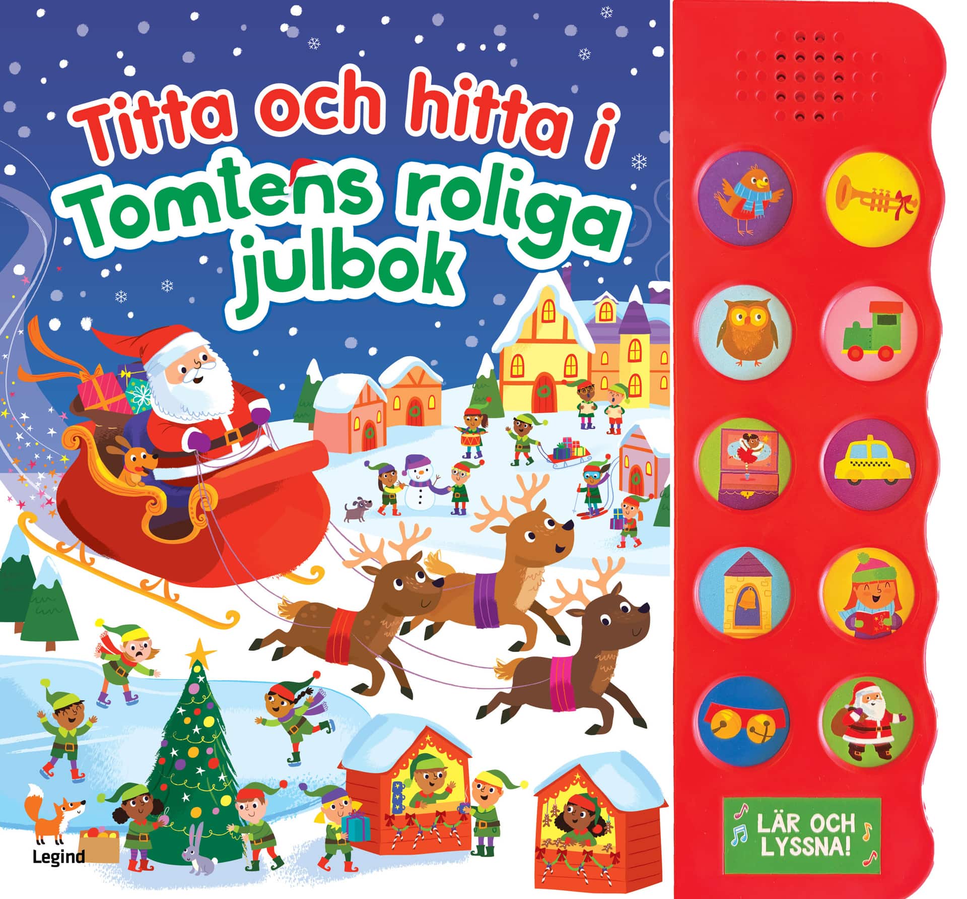 Titta och hitta i Tomtens roliga julbok : med 10 ljudknappar av Jennifer Bartlett