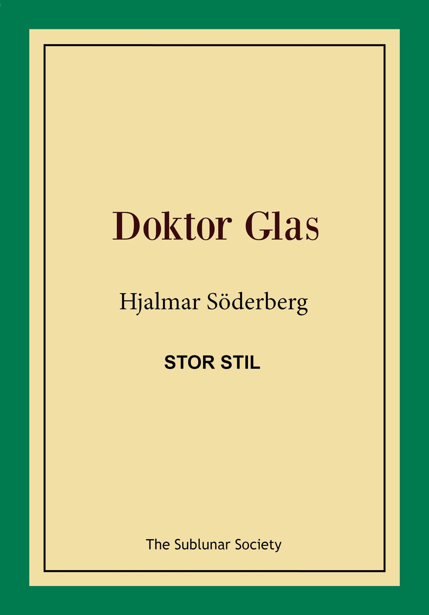 Doktor Glas (stor stil)