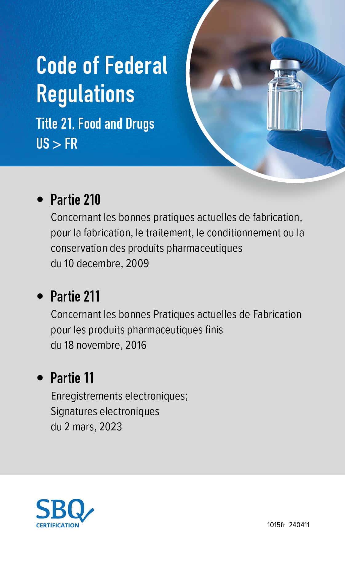 Code of federal regulations. Title 21, Food and drugs (21CFR210-211-11 EN/FR) av Anna Lundén