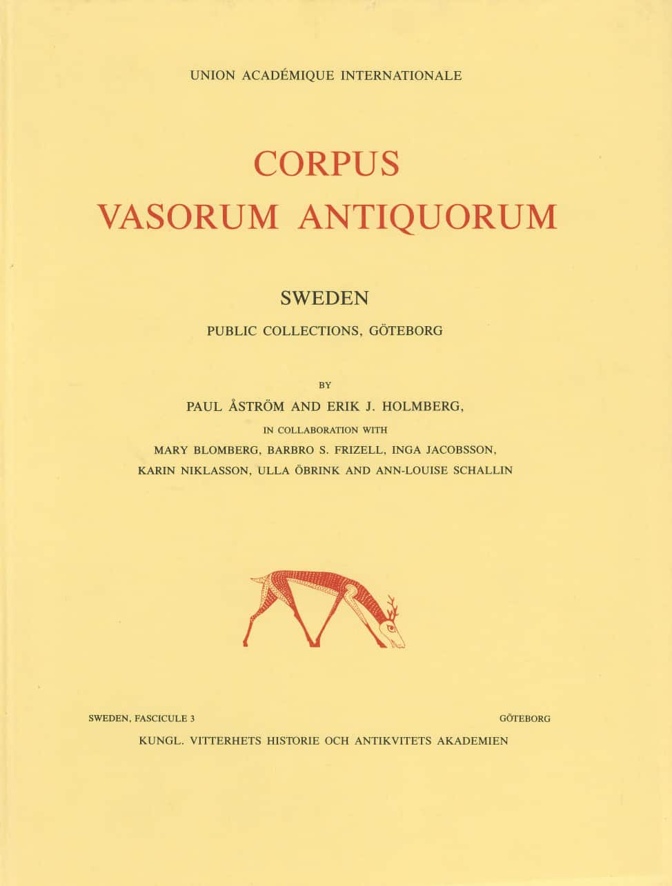 Corpus vasorum antiquorum. 3 : Public collections, Göteborg av Paul Åström