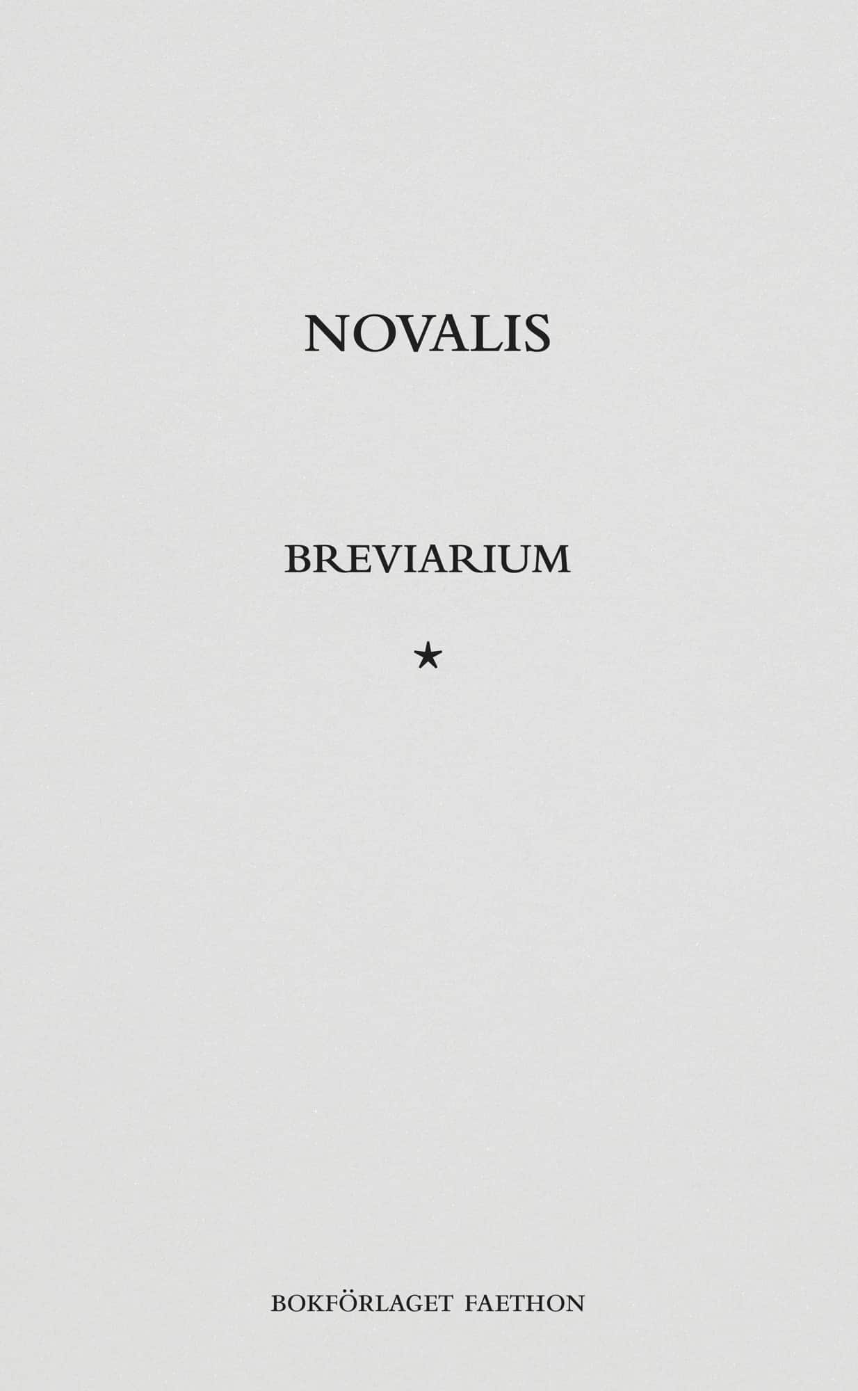 Breviarium av Novalis