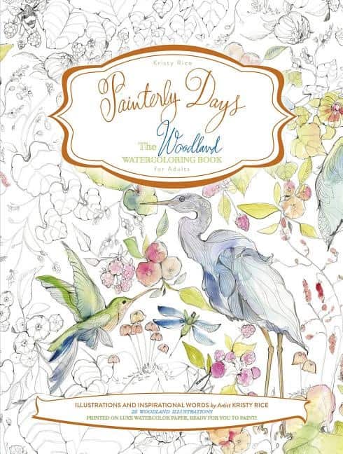 Painterly days - the woodland watercoloring book for adults av Kristy Rice