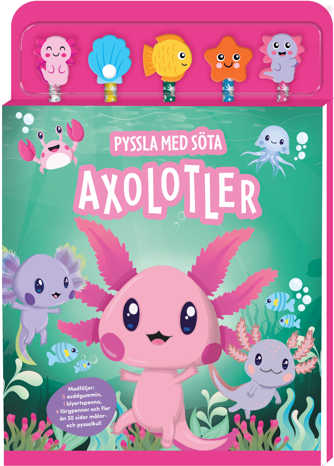 Pyssla med söta axolotler