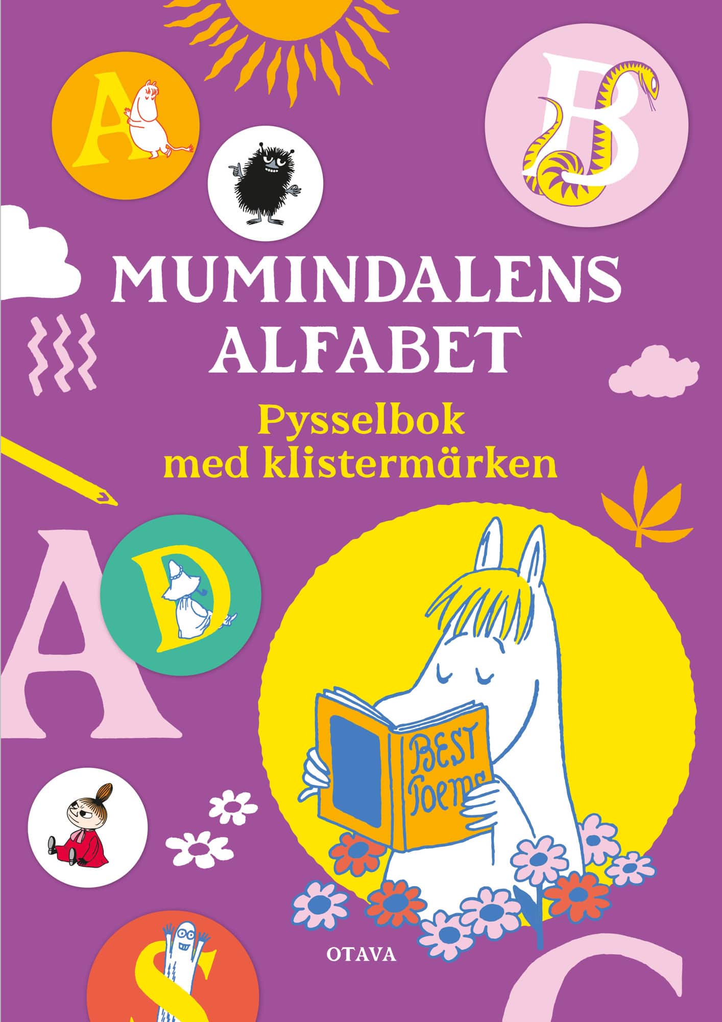 Mumindalens alfabet : pysselbok med klistermärken av Paula Nivukoski