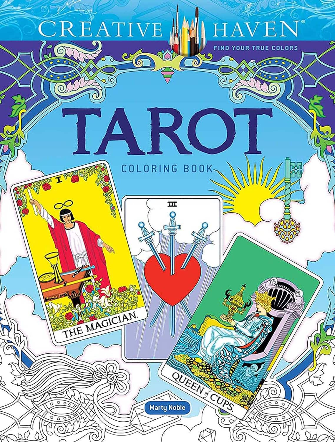 Creative Haven Tarot Coloring Book av Marty Noble