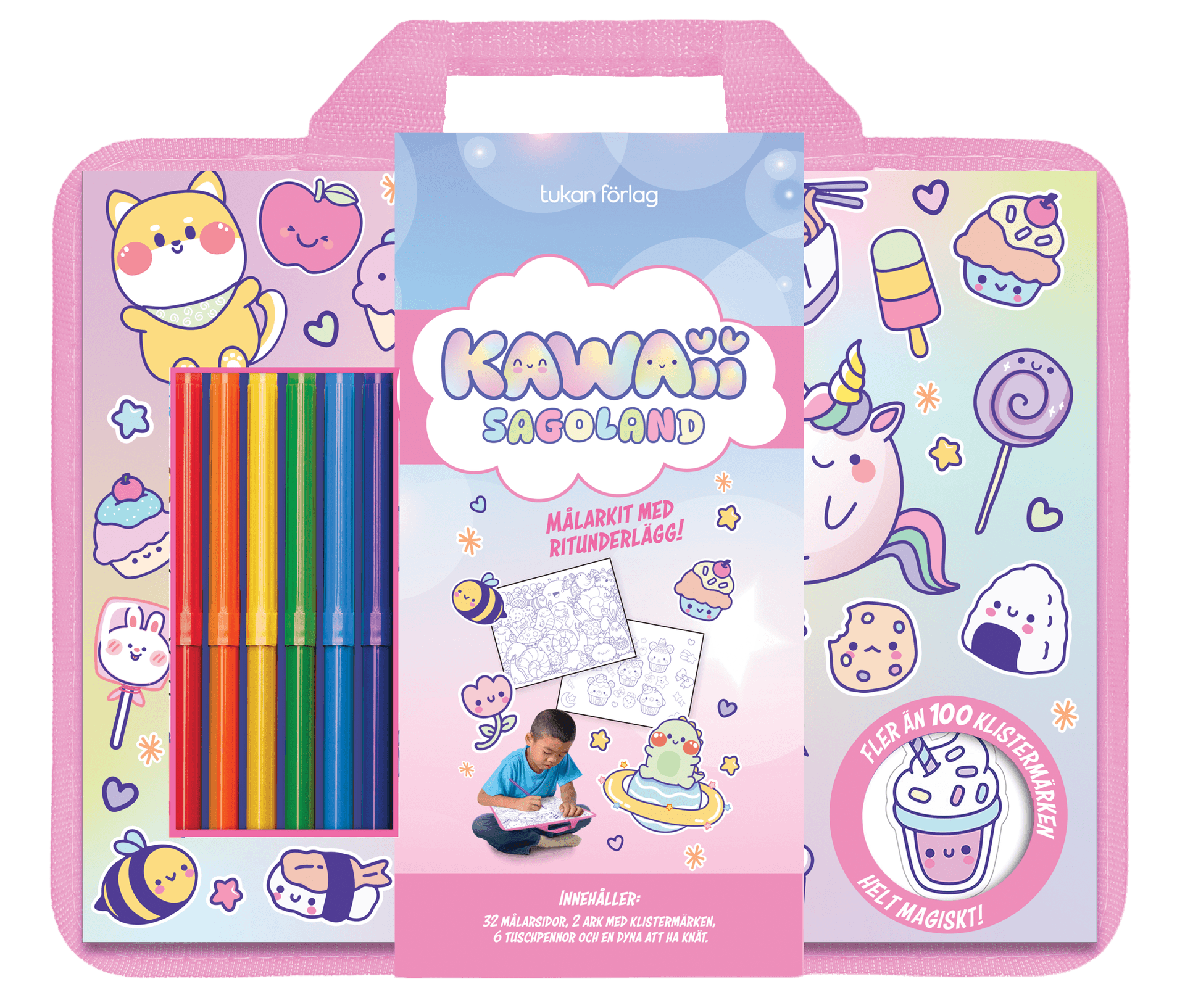Kawaii sagoland : målarkit med ritunderlägg!
